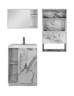 Foto 1 | Combo Gabinete + Botiquín Con Espejo + Sobre Wc Modelo Viena