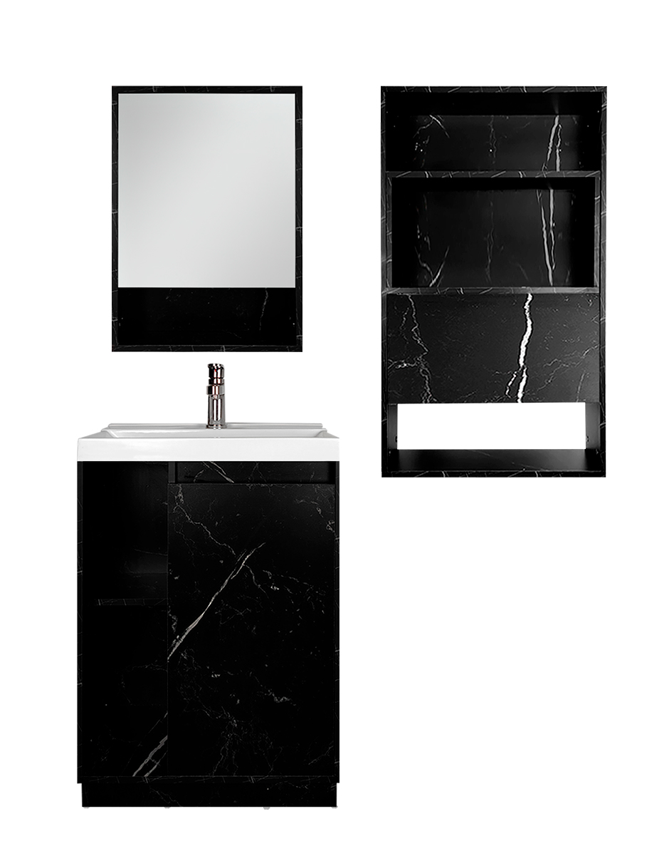 Foto 1 | Combo De Baño Moderno, Gabinete Con Botiquín Y Mueble Sobre Wc, Combo Dublín