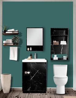 Foto 2 | Combo De Baño Moderno, Gabinete Con Botiquín Y Mueble Sobre Wc, Combo Dublín