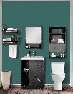 Foto 2 | Combo De Baño Moderno, Gabinete Con Botiquín Y Mueble Sobre Wc, Combo Dublín