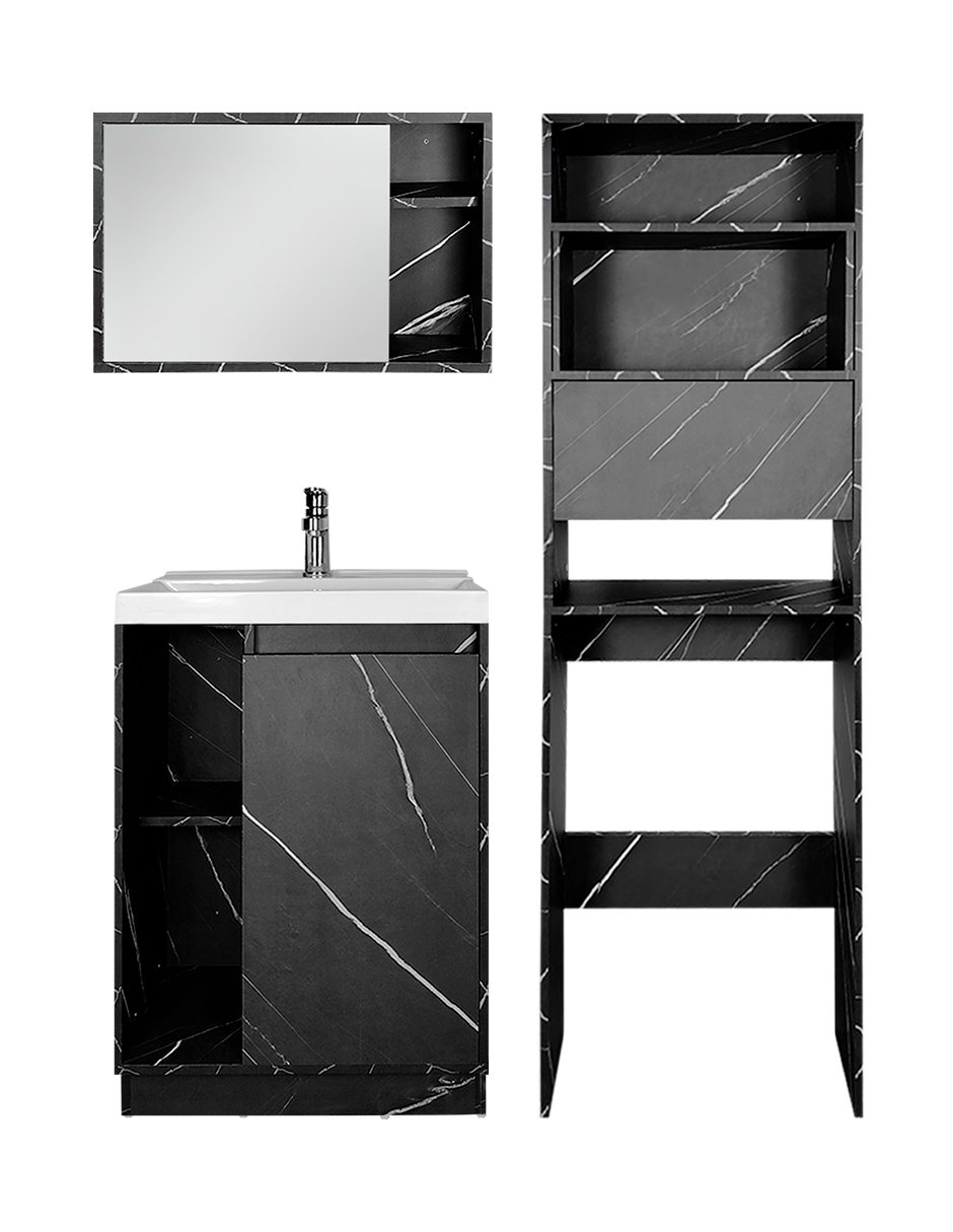 Foto 1 | Combo Milán. Gabinete De Baño Con Botiquín Y Mueble Sobre Wc.