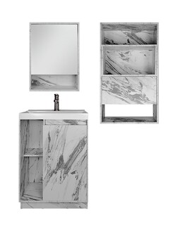 Foto 1 | Combo De Baño Moderno, Gabinete Con Botiquín Y Mueble Sobre Wc, Combo Dublín