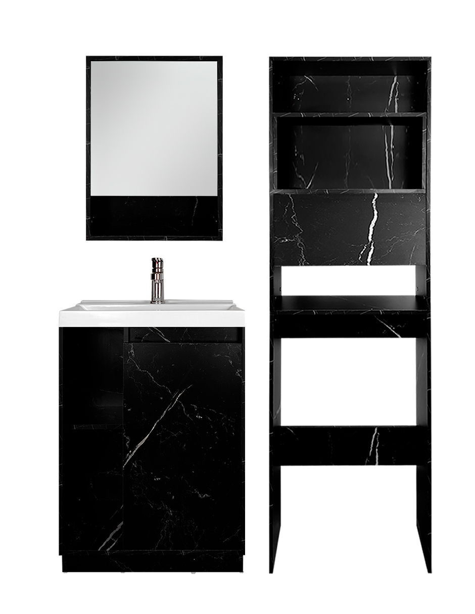 Combo Barcelona Combo Gabinete Para Baño Con Botiquín Y Mueble Sobre Wc.
