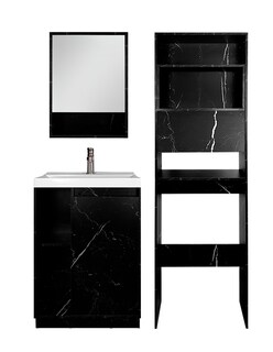 Foto 1 | Combo Barcelona Combo Gabinete Para Baño Con Botiquín Y Mueble Sobre Wc.