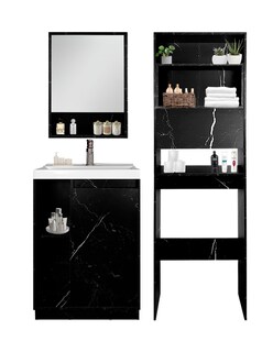 Foto 8 | Combo Barcelona Combo Gabinete Para Baño Con Botiquín Y Mueble Sobre Wc.
