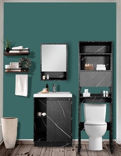 Foto 2 | Combo Barcelona Combo Gabinete Para Baño Con Botiquín Y Mueble Sobre Wc.