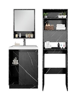 Foto 8 | Combo Barcelona Combo Gabinete Para Baño Con Botiquín Y Mueble Sobre Wc.