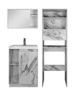 Foto 1 | Combo Milán. Gabinete De Baño Con Botiquín Y Mueble Sobre Wc.