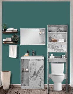 Foto 2 | Combo Milán. Gabinete De Baño Con Botiquín Y Mueble Sobre Wc.