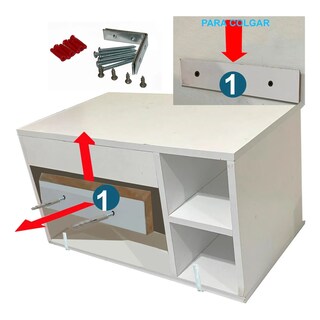 Foto 3 | Gabinete para Baño Gris 60 x 30 cm-Venta Internacional