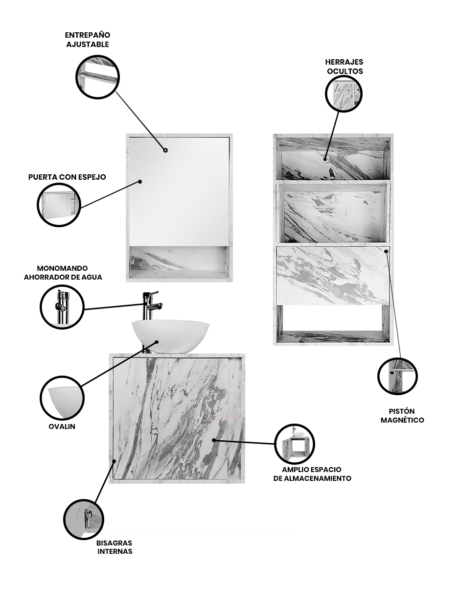 Foto 4 pulgar | 50x50x40/40x60x12/60x90x25cm