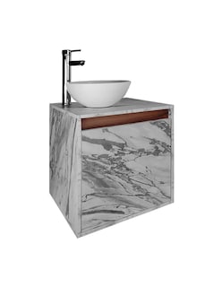 Foto 5 | Combo Marruecos Gabinete De Baño Moderno Con Lavabo Botiquín Y Sobre Wc Mdf