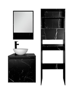 Foto 2 | Combo Casa Blanca Gabinete De Baño Moderno Con Botiquín Mueble Sobre Wc Mdf