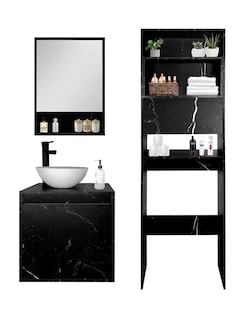 Foto 8 | Combo Casa Blanca Gabinete De Baño Moderno Con Botiquín Mueble Sobre Wc Mdf