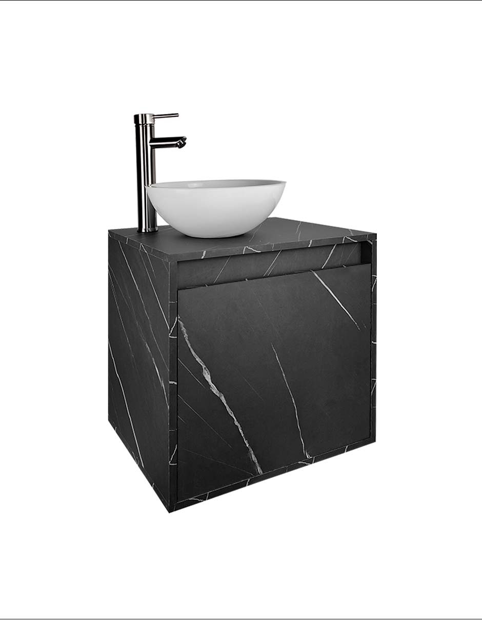 Foto 6 pulgar | Combo Kampala Gabinete de Baño Moderno con Espejo MDF + Botiquín y Mueble sobre WC 3 Piezas