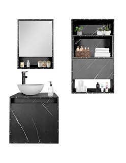 Foto 8 | Combo Kampala Gabinete de Baño Moderno con Espejo MDF + Botiquín y Mueble sobre WC 3 Piezas