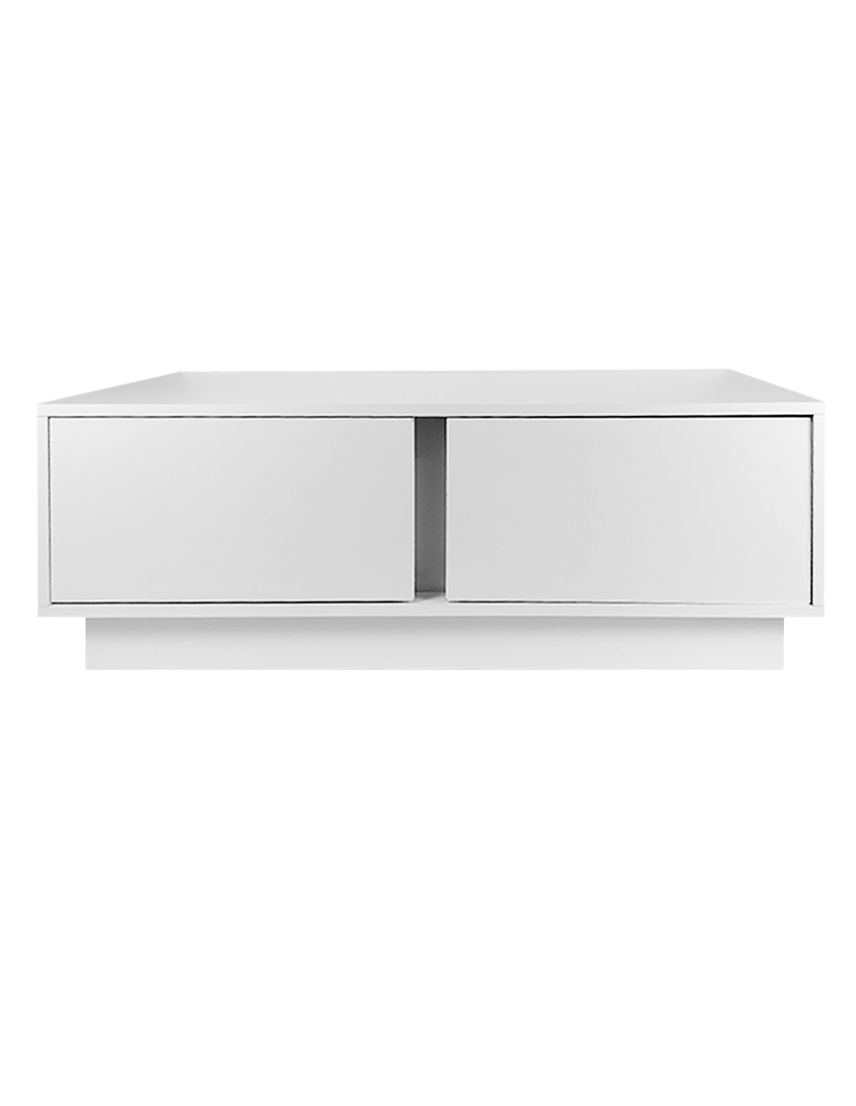 Foto 2 | Mesa De Centro Modelo Alba   Rectangular  2 Cajones  Melamina  Diseño Moderno.