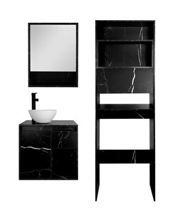 Foto 2 | Combo Bombay Gabinete de Baño Moderno con Espejo Mueble sobre WC con 3 Estantes MDF
