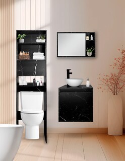 Foto 2 | Combo Argel Gabinete de Baño Moderno con Mueble Sobre WC y Botiquín MDF
