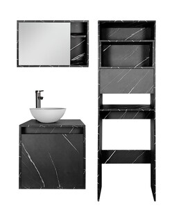 Foto 2 | Combo Argel Gabinete de Baño Moderno con Mueble Sobre WC y Botiquín MDF