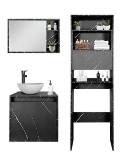 Foto 8 | Combo Argel Gabinete de Baño Moderno con Mueble Sobre WC y Botiquín MDF