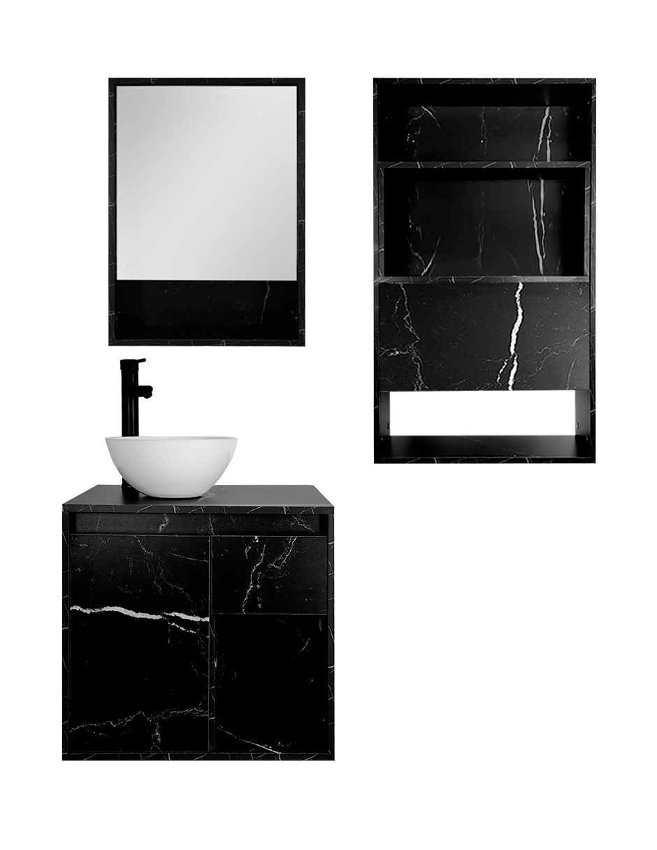 Foto 3 pulgar | Gabinete de Baño Damasco con Botiquín Mdf