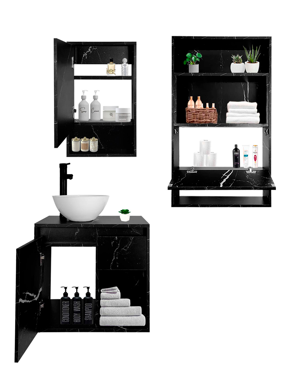 Foto 9 pulgar | Gabinete de Baño Damasco con Botiquín Mdf