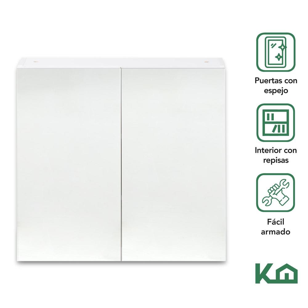 Foto 3 pulgar | Botiquin Con Espejo Para Baño Organizador 2 Puertas Gabinete