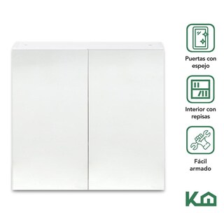 Foto 2 | Botiquin Con Espejo Para Baño Organizador 2 Puertas Gabinete