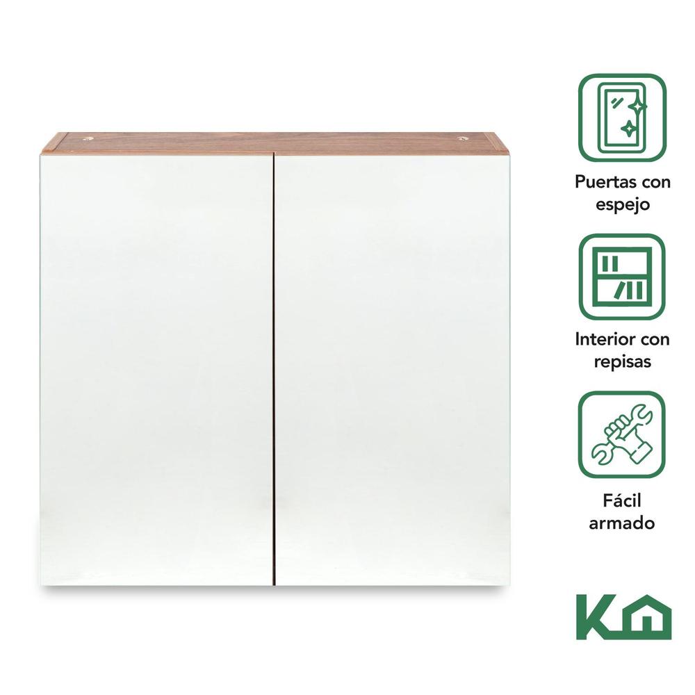 Foto 3 pulgar | Botiquin Con Espejo Para Baño Organizador 2 Puertas Gabinete