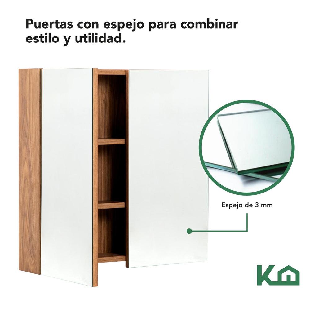 Foto 3 | Botiquin Con Espejo Para Baño Organizador 2 Puertas Gabinete