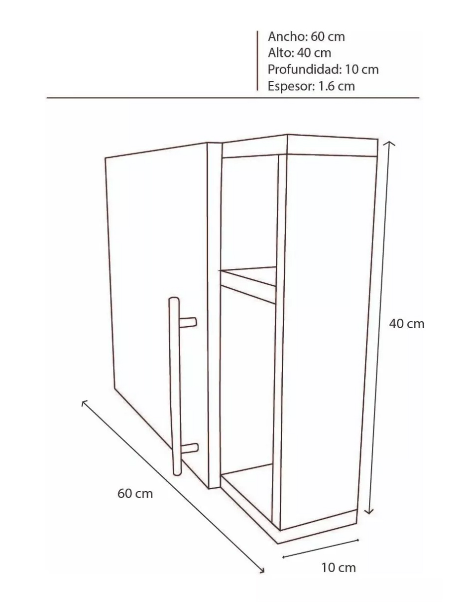 Foto 5 pulgar | Mueble Organizador de Mdf Negro