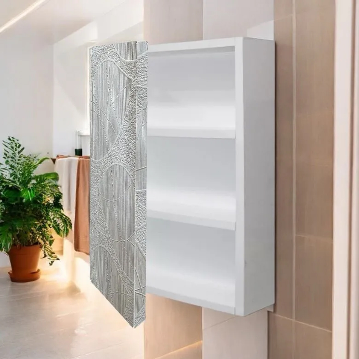 Foto 3 pulgar | Organizador Botiquin Repisa Mdf 50cm Pared Primeros Auxilios Hojas
