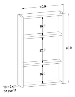 Foto 4 | Botiquin Repisa Mdf 60cm Pared Organizador Baño Espejo Cafe