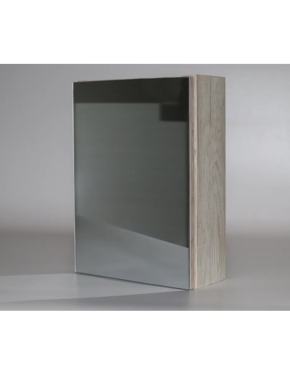 Foto 3 pulgar | Botiquin Repisa Mdf 40cm Pared Organizador Baño Espejo Gris