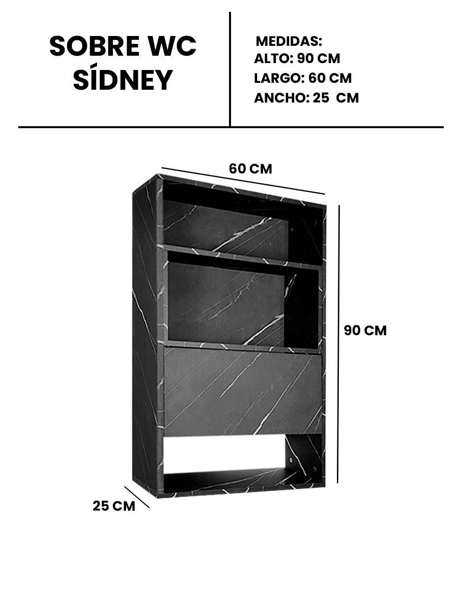 Foto 9 pulgar | Mueble Organizador para Baño Decomobil Sídney