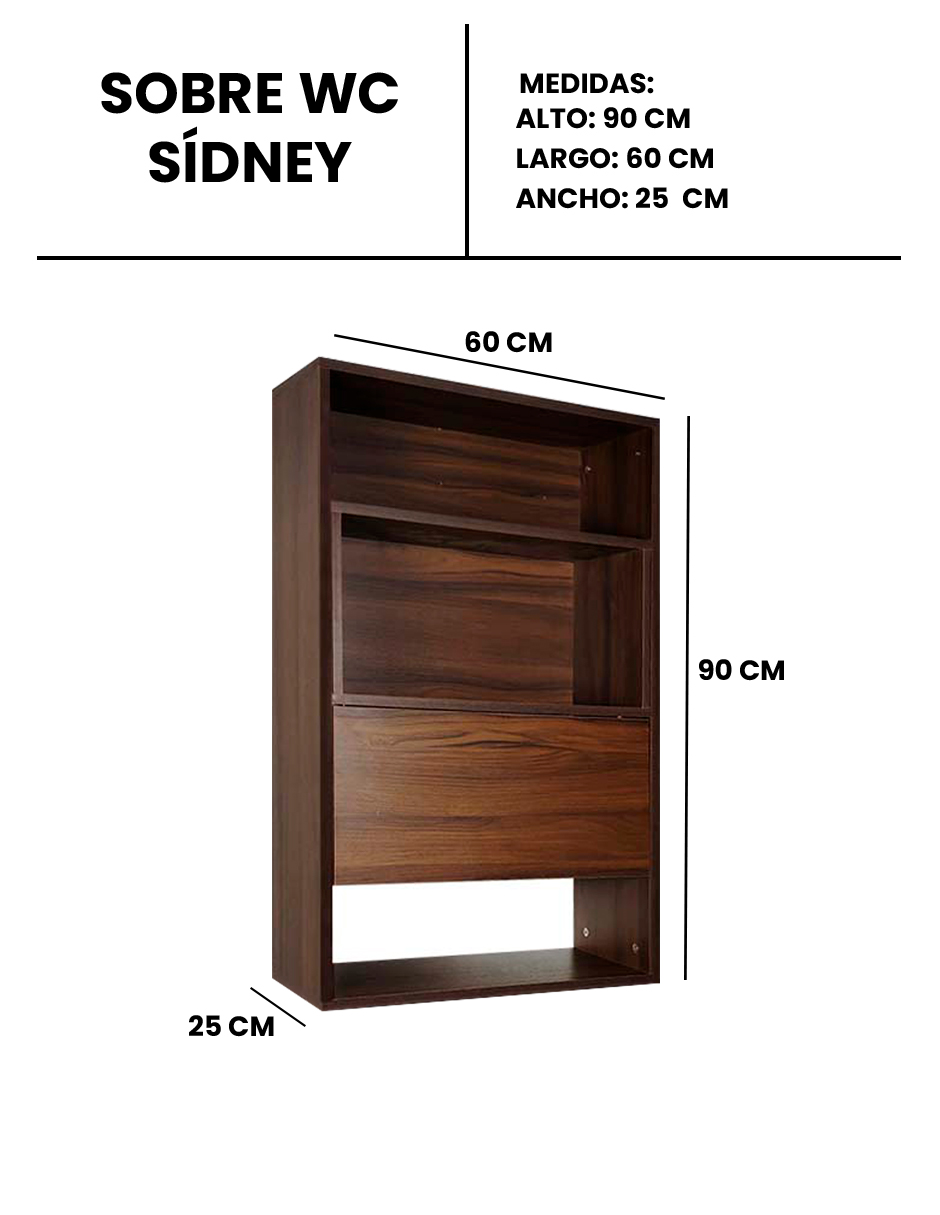 Foto 9 pulgar | Mueble Organizador para Baño Decomobil Sídney