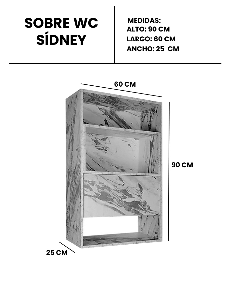Foto 9 pulgar | Mueble Organizador para Baño Decomobil Sídney