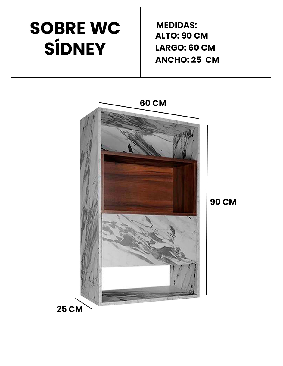 Foto 9 pulgar | Mueble Organizador para Baño Decomobil Sídney