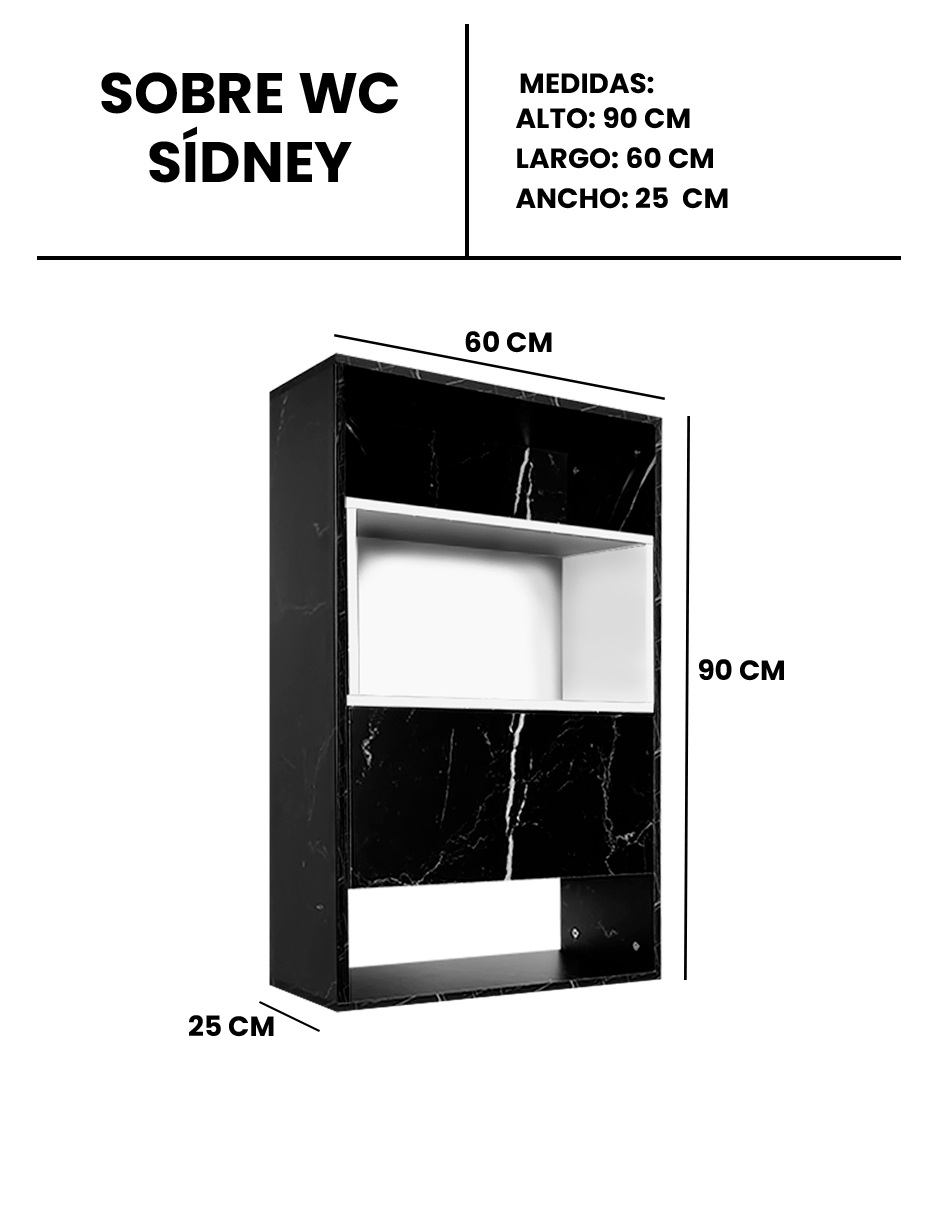 Foto 9 pulgar | Mueble Organizador para Baño Decomobil Sídney
