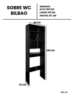 Foto 8 | Mueble Organizador para Baño 180 x 60 x 25 cm de Melamina