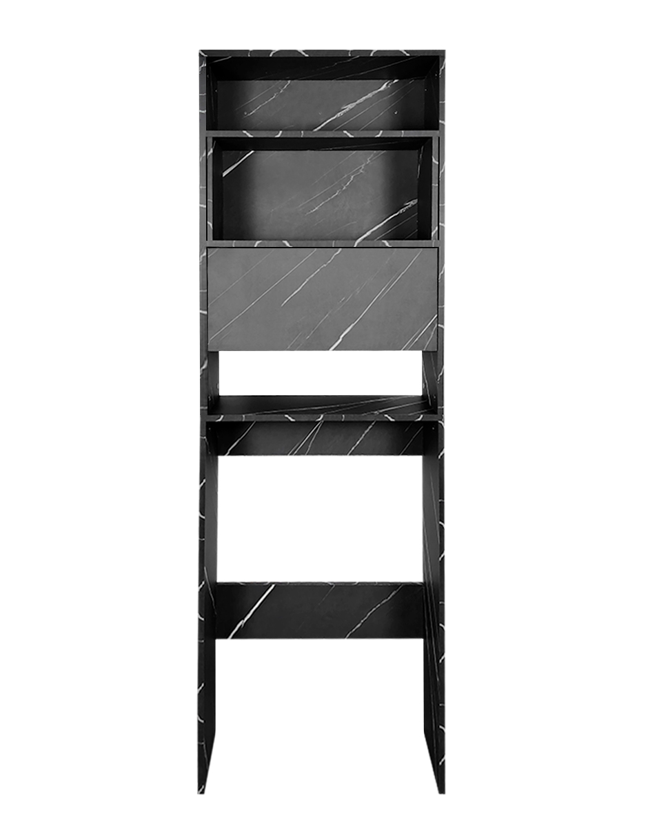 Foto 2 pulgar | Mueble Organizador Gabinete de Baño Modelo Bilbao 180 x 60 x 25 cm Melamina Gris