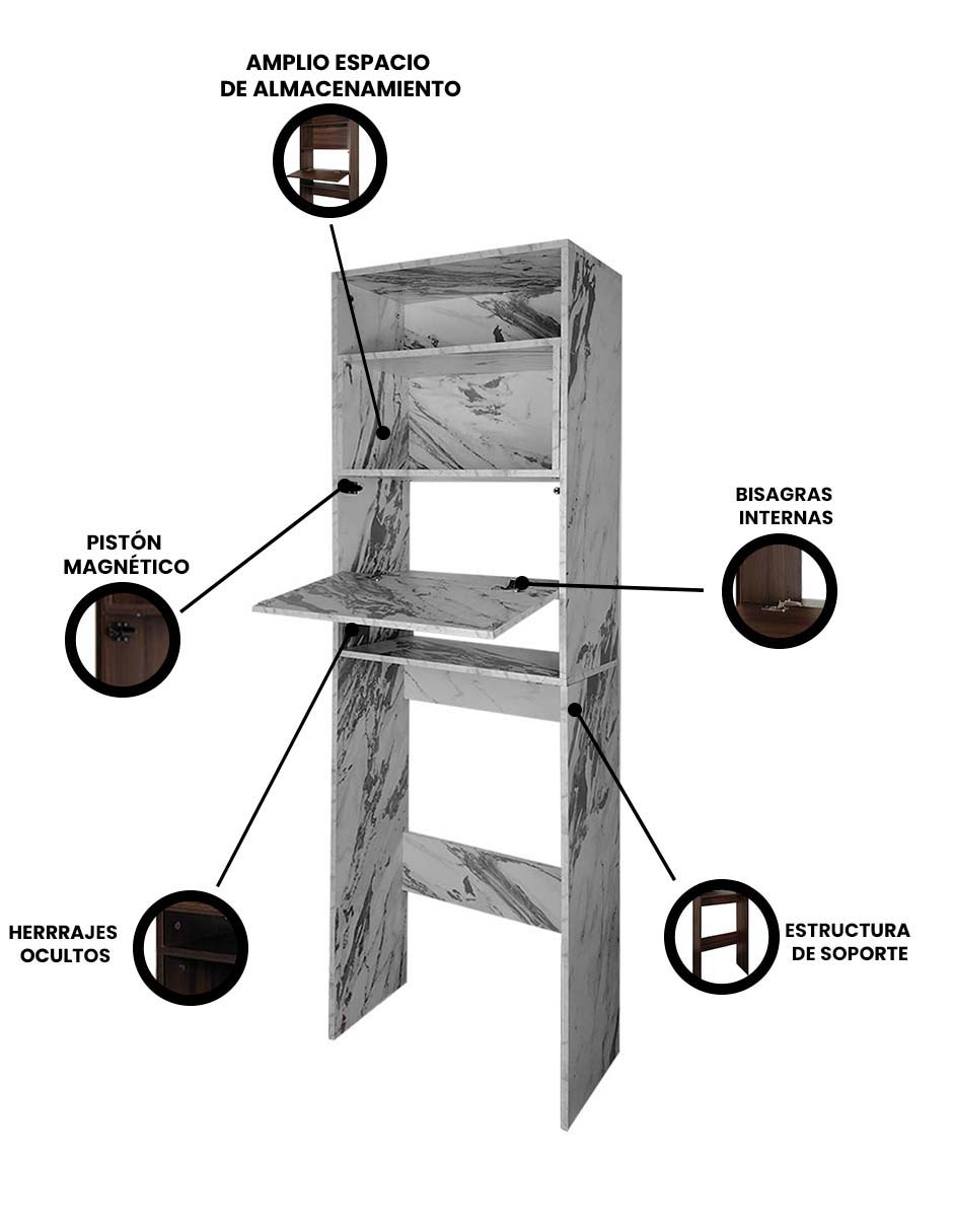 Foto 8 pulgar | Mueble Organizador Gabinete de Almacenamiento para Baño