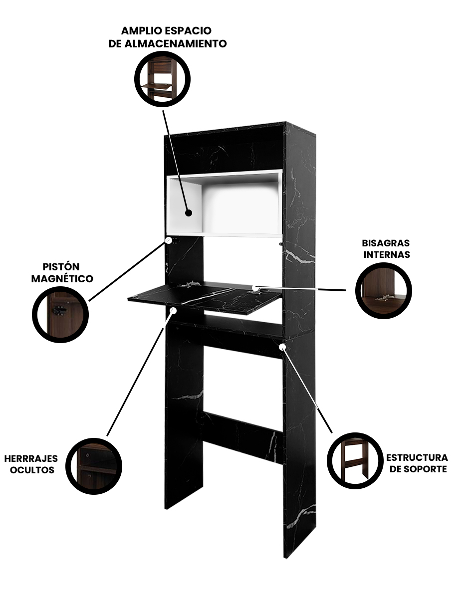 Foto 8 pulgar | Mueble Organizador para Baño Modelo Bilbao 180 x 60 x 25 cm