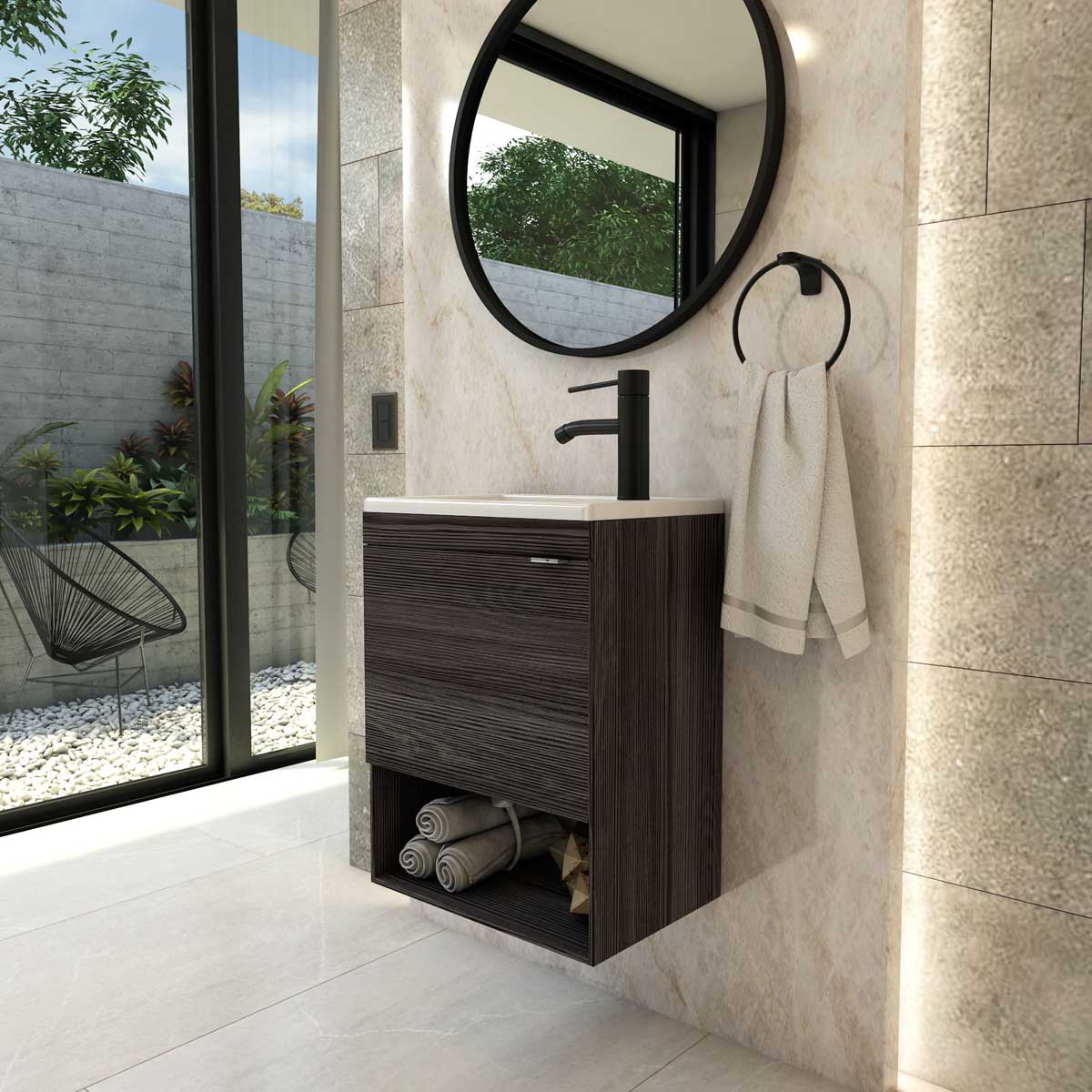 Foto 5 | Mueble de Baño Esatto Bleu Ebano Indi color Gris