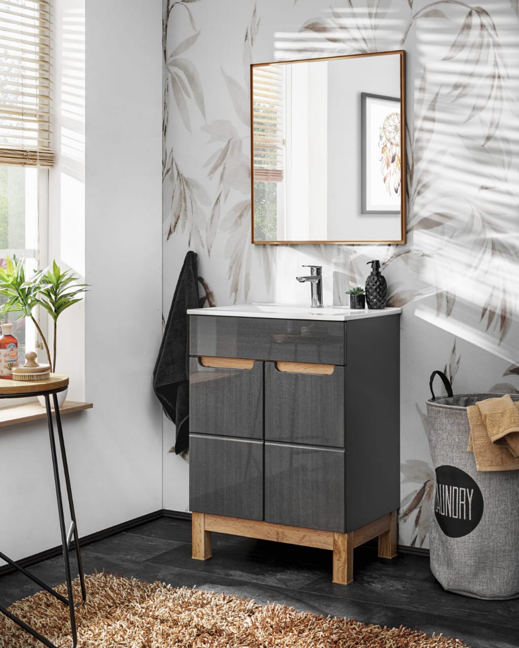 Foto 2 | Mueble de Baño Jakosc Mebli Roma Gris