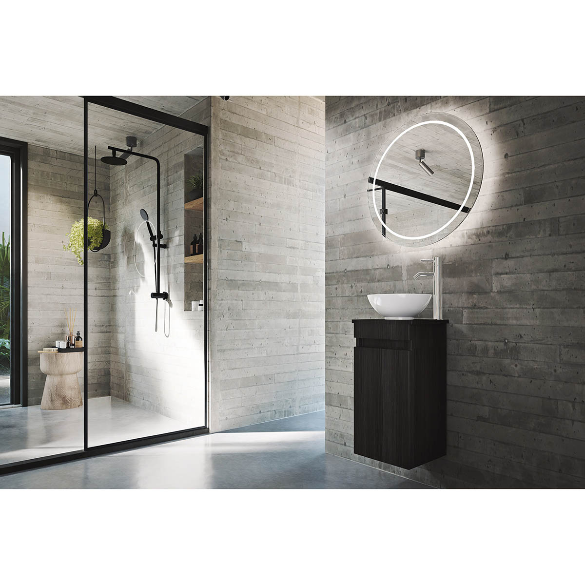 Foto 3 pulgar | Esatto  Mueble Baño Pequeño Bein Indi Globie Lavabo Llave Desagües