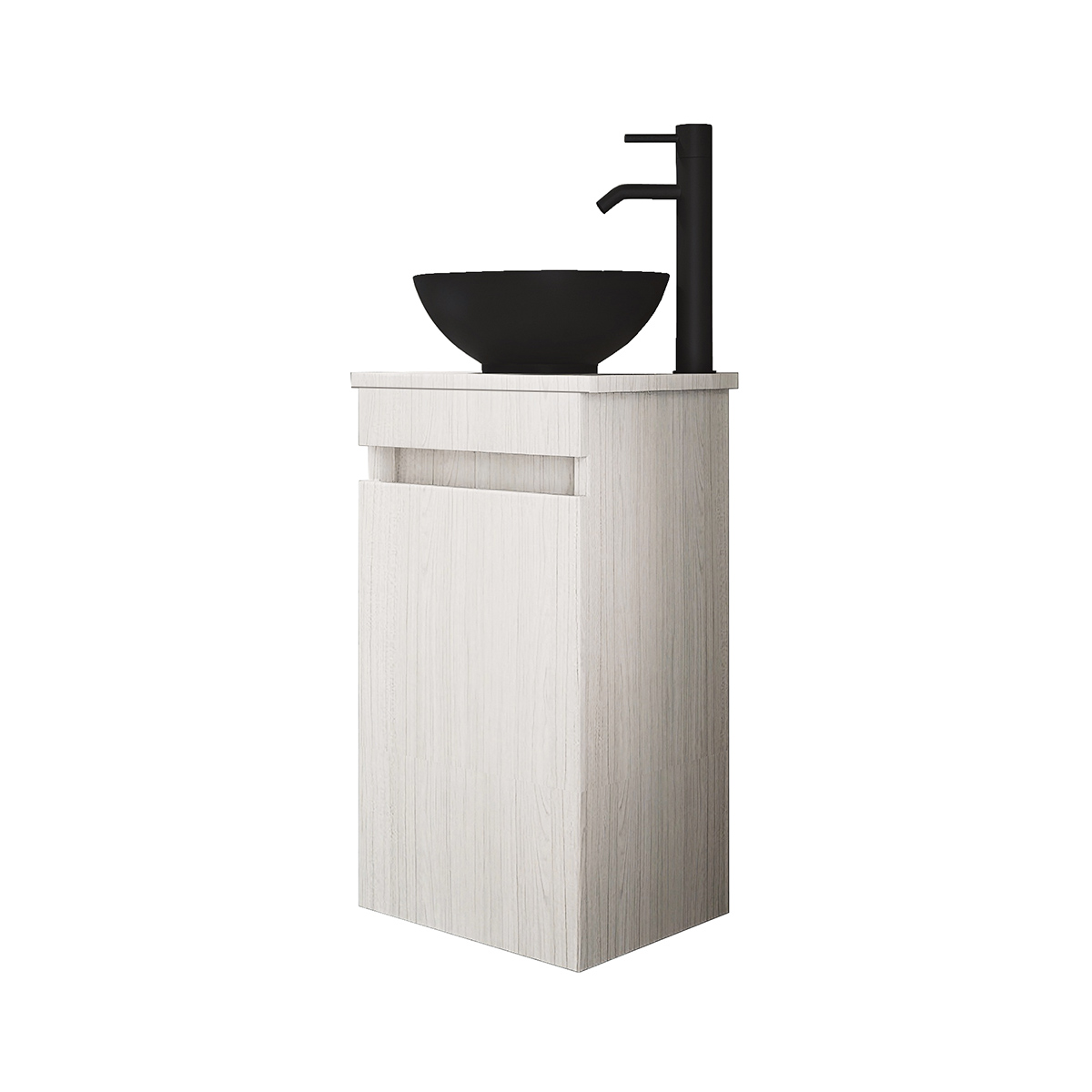 Foto 2 pulgar | Esatto  Mueble Baño Pequeño Bein Siberia Nero N Lavabo Llave Desagües