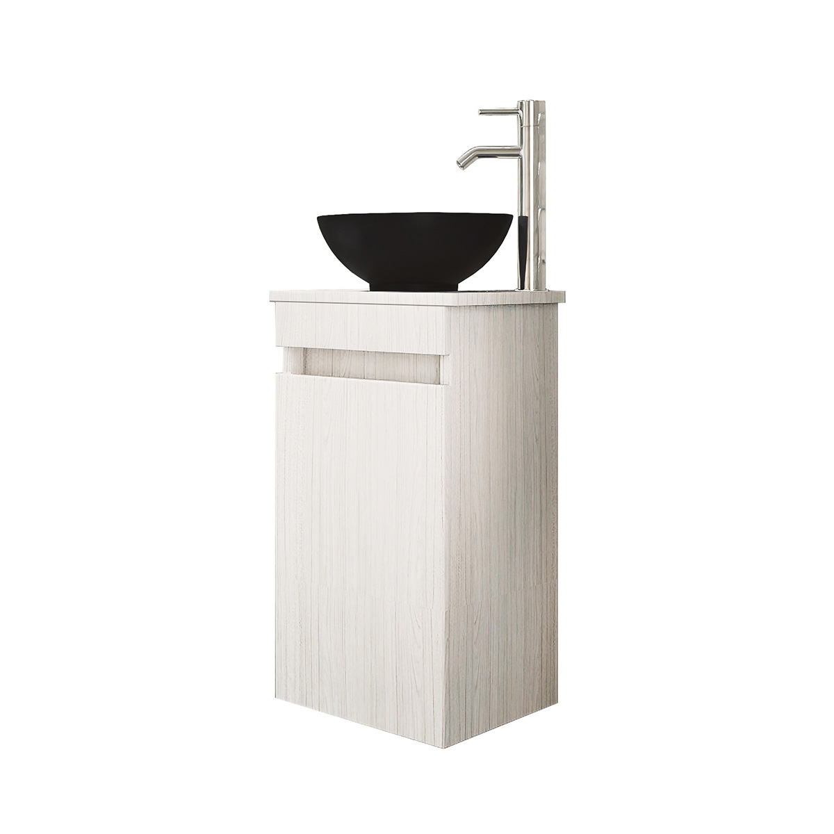 Foto 2 pulgar | Esatto  Mueble Baño Pequeño Bein Siberia Nero Lavabo Llave Desagües