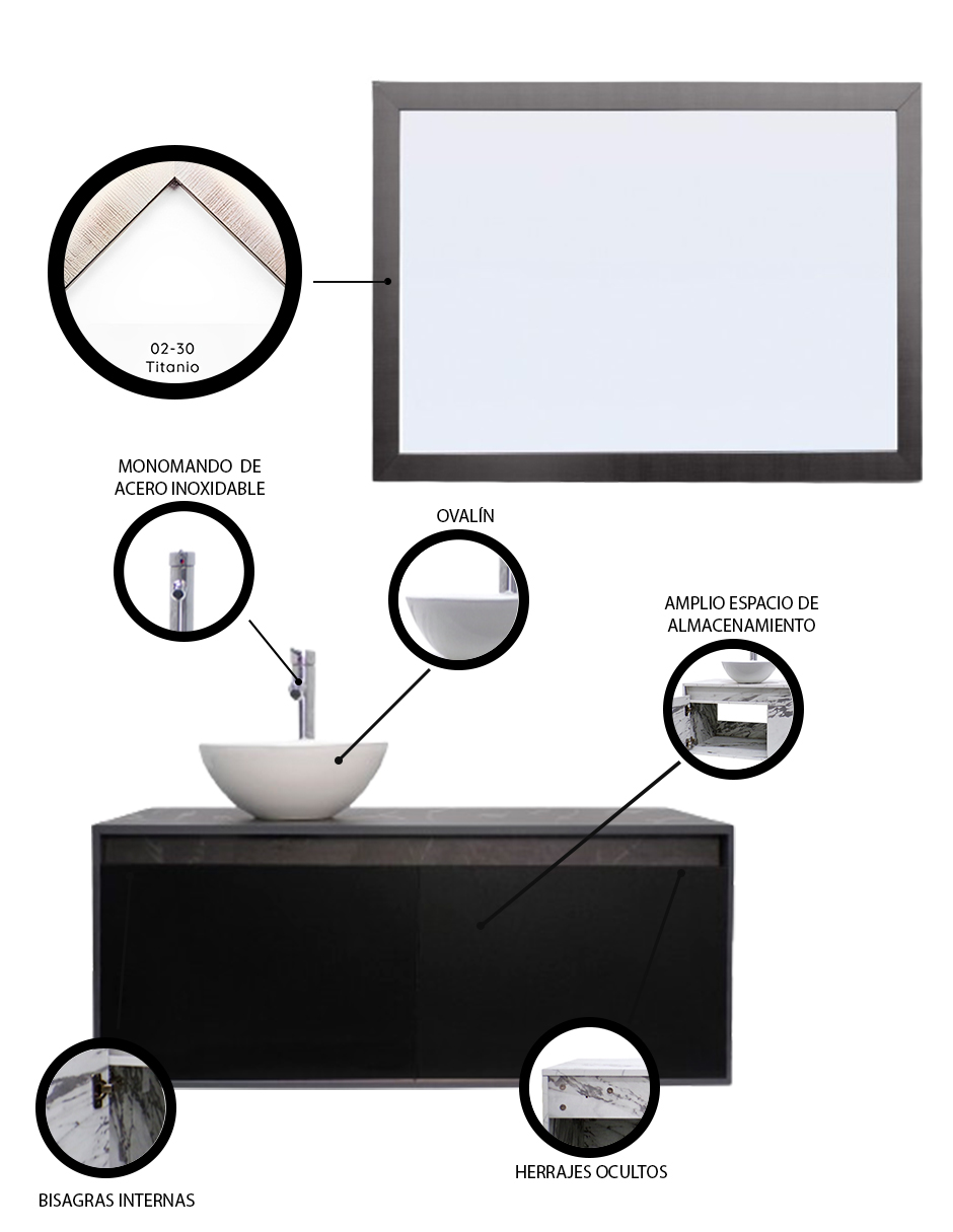 Foto 6 pulgar | Gabinete con Espejo Decomobil para Baño